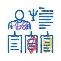 worker different traits icon doodle illustration vector