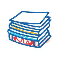 document stack list icon doodle illustration vector