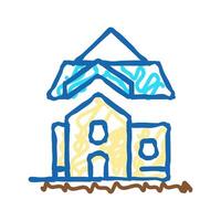 roof installation icon doodle illustration vector