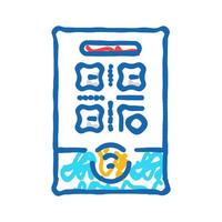 tap to connect nfc technology icon doodle illustration vector