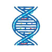 dna helix cryptogenetics icon doodle illustration vector