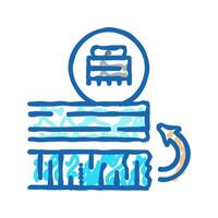 chamfering mirror icon doodle illustration vector