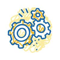 hand holding torch progress icon doodle illustration vector
