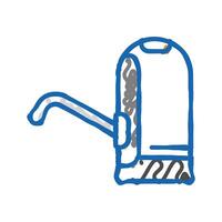 smart water dispenser home icon doodle illustration vector
