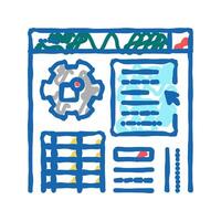 application erp icon doodle illustration vector