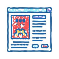 errors report icon doodle illustration vector