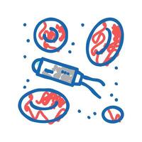 nanorobotics modern technology icon doodle illustration vector