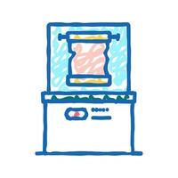 canvas exhibit color icon color illustration vector