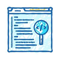 code review software icon doodle illustration vector