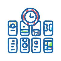design sprint ux ui icon doodle illustration vector