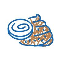 infested stool sample icon doodle illustration vector