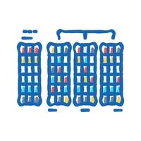 radix sort algorithm icon doodle illustration vector