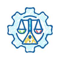 evaluation risk icon doodle illustration vector