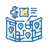 shipping coordination logistic manager icon doodle illustration vector