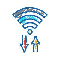payment progress nfc technology icon doodle illustration vector