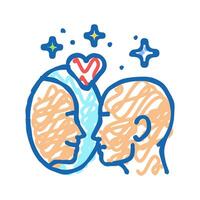 positive affirmations motivation icon doodle illustration vector
