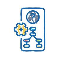 eye tracking ux ui design icon doodle illustration vector
