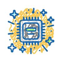 cutting edge technology tech enthusiast icon doodle illustration vector