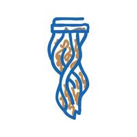 clip in hair icon doodle illustration vector