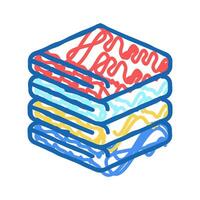 napkin and towel icon doodle illustration vector