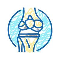 inguinal hernia repair surgery icon doodle illustration vector