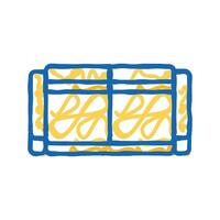 sofa two sections top view icon doodle illustration vector
