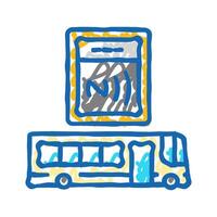 phone tapping object nfc technology icon doodle illustration vector