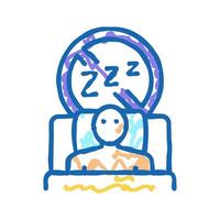 difficulty falling asleep at night icon doodle illustration vector