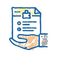 skills abilities interview job icon doodle illustration vector