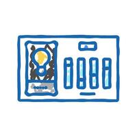 lighting controls efficient icon doodle illustration vector