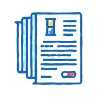 documentation lists heap icon doodle illustration vector