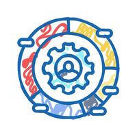 customer segmentation business process icon doodle illustration vector