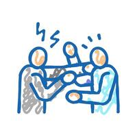 fight violence icon doodle illustration vector