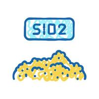 sio2 semiconductor manufacturing icon doodle illustration vector