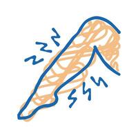 leg pain icon doodle illustration vector