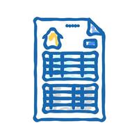 building specifications architectural drafter icon doodle illustration vector