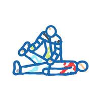 trauma care ambulance icon doodle illustration vector