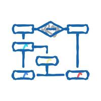 algorithm neural network icon doodle illustration vector