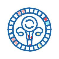 changes in menstrual cycle disease symptom icon doodle illustration vector