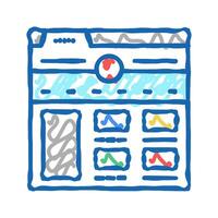website creation icon doodle illustration vector