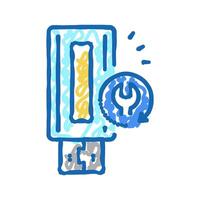 flash media data recovery icon doodle illustration vector