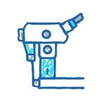 laboratory digital microscope icon doodle illustration vector