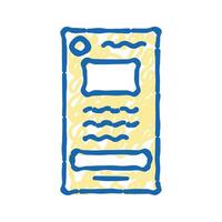 wireframe ux ui design icon doodle illustration vector