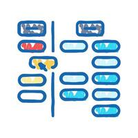 card sorting ux ui design icon doodle illustration vector