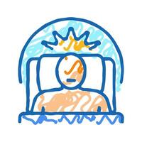 difficulty sleeping disease symptom icon doodle illustration vector