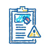 bug report icon doodle illustration vector