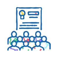 user agreement crowdsoursing icon doodle illustration vector