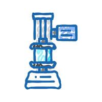 compression testing materials engineering icon doodle illustration vector