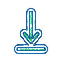 arrow pointing loading process icon doodle illustration vector