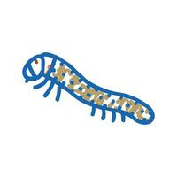 hatchlings silkworm icon doodle illustration vector